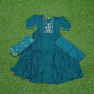8 2050 sea green Sea Green Color Party Wear Designer Dress
