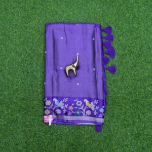 2 2940 VIOLET Purple Color Banarasi Silk Jamdani Fancy Saree