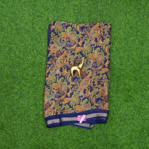 22 560 Navy Blue Color Traditional Paisley Printed Georgette Saree