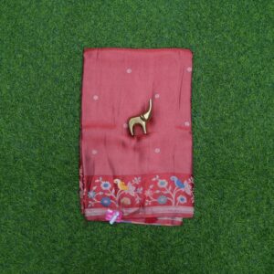 Pink Color Banarasi Silk Jamdani Fancy Saree
