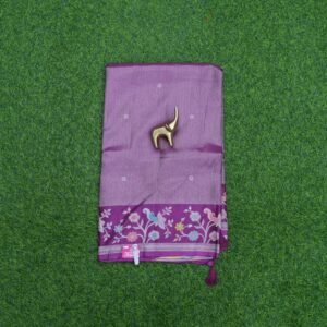 Purple Color Banarasi Silk Jamdani Fancy Saree
