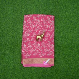 Pink Color Floral Buti Print Georgette Saree